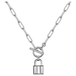 Chains 2021 European And American Women Punk Style OT Buckle Lock Pendant Paper Clip Chain Necklace Sexy Party239A