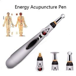 Electronic Acupuncture Pen Electric Massage Gun Meridians Laser Therapy Healing Massager Meridian Energy Pencil Relief Pain Tools3366590