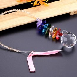 Garden Decorations Hanging Crystal Prisms Sun Catcher Pendant Suncatcher Rainbow Maker Window Drop Car Home Decor Hangings