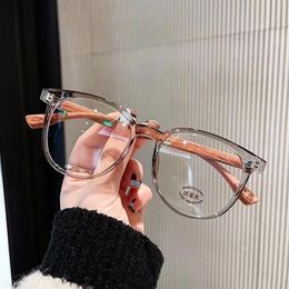 Fashion Sunglasses Frames Anti Blue Light Glasses Retro Wood Leg Optical Frame Vintage Women Transparent Lens Prescription Eyewear344W