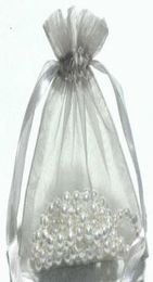 200 Pcs Silver Organza Gift Bag Bags Pouchs Wedding Favour 9 X 12cm 35 inch x 47 inch 9658480