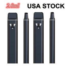 Disposable Vape Pens 2.0ml USA STOCK Blank Vaporizer E Cigarette 350mAh Type- C Rechargeable Battery Empty Pod Starter Kit Snap on Caps Ceramic Coils