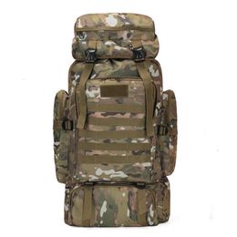 Multi-function Bags 80L Waterproof Camouflage Tactical Backpack Large Capacity Men's Army Backpacks Camping Backpack Outdoor Mountaineering BagHKD230627 62L0