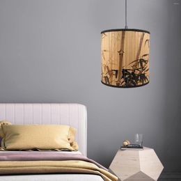 Pendant Lamps Replacement E27 Lamp Shade Bamboo Woven For Lights Hanging