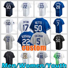 50 Mookie Betts 17 Shohei Ohtani Baseball Jersey 5 Freddie Freeman Dodgers Clayton Kershaw 33 James Outman 16 Will Smith Los Angeleses Walker Buehler Mike Piazza 22 21 21