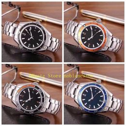 5 Style With Original Box Men's Watches Mens Planet 600M 007 42mm Black Dial Professional Stainless Steel Bracelet Automatic 258M