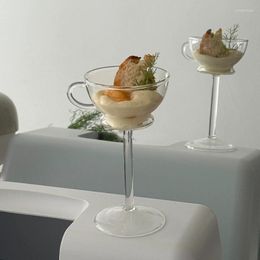 Wine Glasses Creative Niche Glass Tall Coffee Cup Dessert Pudding Bowl Minimalist Style Champagne