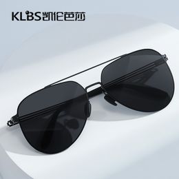 Classic nylon Polarised stainless steel sunglasses, vintage pilot sunglasses wholesale, super elastic, screw free toad mirror, male