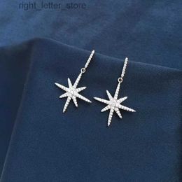 Stud Simple Zircon Star Drop Earrings for Women Fashion Sweet Cool David Stars Earring Vintage Aesthetic Girl Party Jewellery ZK30 YQ231211