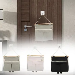 Storage Bags Wall Mounted Hang Bag Portable Door Basket With Pockets Closet Hanging Organizer For Home Living Room Bedroom