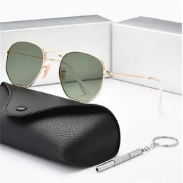 2022 New Classic Polarised Sunglasses Women Designer Brand Alloy Metal Polaroid HD Tempered Glass Lens Retro Glasses Sun Glasses U3230