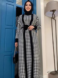 Ethnic Clothing 2 Pieces Sets Muslim Women Abaya Dress Eid Aarbic Evening Party Jalabiya Islam Turkey Moroccan Kaftan Dubai Long Clothes