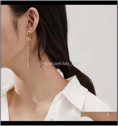 Vintage Brand Gothic Metal Link Chain For Women Goth Jewellery Femme Brincos Punk Earring Bamboo Studs Geometric Peaul Stud Hxlpm3262520