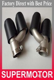 One Pair IN 63MM OUT 89MM H Style AK Matte Carbon Exhausts Pipe Akrapovic Car Pipes Tail Tip4316256