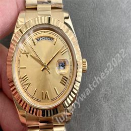 St9 Steel Men Watch MP maker Gold Roman Dial Automatic Mechanical asia 2813 Movement 40mm Sapphire Stainless Steel Mens Wristwatch293v