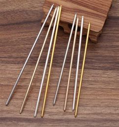 50 PCS 125mm3mm Vintage Metal Hair Stick Base Setting 4 Colours Plated Hairpins DIY Accessories For Jewellery Making 2110191372750