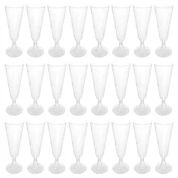 Disposable Cups Straws Plastic Goblet Champagne Glass Double Wall Glasses Flutes Bubble Tulip Cocktail Wedding Party Cup Toast