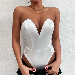 Women's Jumpsuits European And American-Style Fashionable Slim-Fit Deep V-neck Tube Top