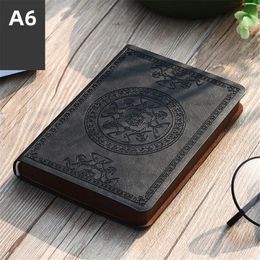 Notepads Portable Vintage Pattern PU Leather Notebook Diary Notepad Stationery Gift 231211