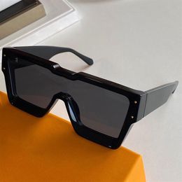 Mens Cyclone Sunglasses Z1547E fashion classic black angular line frame and deep bevel design thick plate reflective crystal decor198z