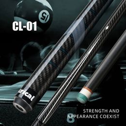 Billiard Cues CRICAL CL01 Carbon Fibre Pool Cue Stick Black Technology Low Deflection 124mm Tip 3 88 Joint Pin Professional 12 231208