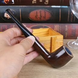 New High Quality Straight 9mm Natural Ebony Wood Smoking Tube, Tobacco Tube, Smooth Wooden Tube, Wooden Smoking Tube, Gift For Father