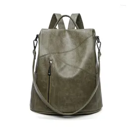 School Bags PU Leather Waterproof Women Backpack Fashion Shoulder Bag High Quality Large Capacity