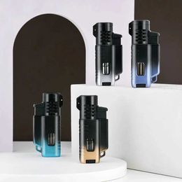 New No Gas Lighter Windproof Can Light Cigars Simple Business Multi-color Gradient Men's Gift