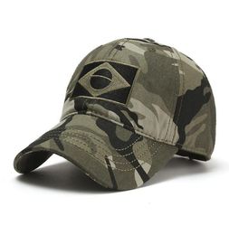 Army Camouflage Male Baseball Cap Men Embroidered Brazil Flag Caps Outdoor Sports Tactical Dad Hat Casual Hunting Hats 2203119310762