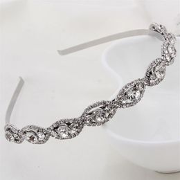 Fashion bridal wedding headband Wedding party romantic crystal rhinestone hairband bride high quality hair accessories for women3121