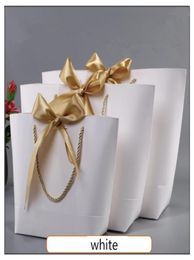 Gold Present Box For Pajamas Clothes Books Packaging Gold Handle Paper Box Bags Kraft Paper Large Size Gift Bag With Handles Decor5032630