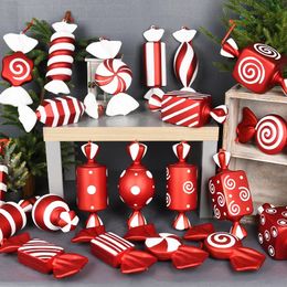 Christmas Decorations Various Styles 32cm Red and White Christmas Decorations Large Christmas Candy Ornament Christmas Tree Decoration Home decor 231207