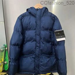 Men's Down Cotton Jacket Fall and Winter New Hooded Winter Stones Island Hoodie High Version of Waterproof Women Couples Sports Leisure Cotton Jacket 5 FLEI