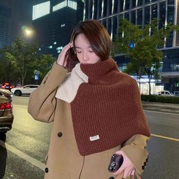 Women's Sweaters Knitting Pullover Scarf Sweater Bib Turtleneck Autumn Winter Soft Blouse Jumpers For Women Tops All-match