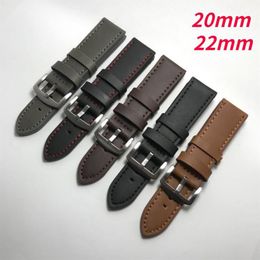 Watch Bands Leather Strap For Galaxy Watch4 Classic Watch3 Band Active 2 Gear S3 22 20mm Bracelet Stitch Design Replacement178V