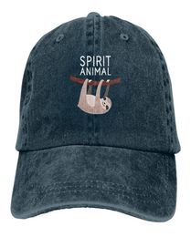 My Spirit Animal is A Sloth Adults Denim Cap Hat Fashion Sloth Baseball Caps New Style Graphic Denim Sport Hats2220804