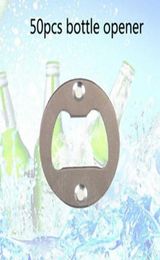 Round Metal Strong Polished Bottle Opener Insert Parts Bottle Opener Part with Countersunk Holes X08032170819