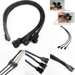 New Laptop Adapters Chargers 4 Pin Y Splitter Cable 4 Pin PWM Female to 3/4 Pin Motherboard CPU Fan PC Case Fan Extension Adapter Cable Fan Cooling Accessory