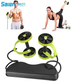 Sport Core Double AB Roller Wheel Fitness Abdominal Exercises Equipment Waist Slimming Trainer at Home Gym6740356