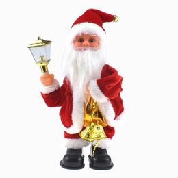 Christmas toy Creative Rocking Lamp Small Bell Santa Claus Doll Electric Music Children's Toys Christmas Gift Stuffed Toy Decoration VG112 231208