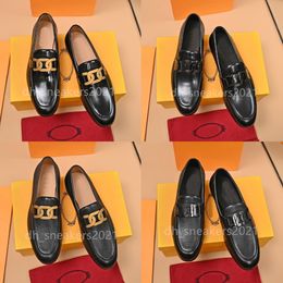 Мужские лоферы, брендовые модельные туфли, классические дизайнерские слипоны, роскошные винтажные мокасины с металлической цепочкой, повседневная обувь из натуральной кожи, размер 38-45