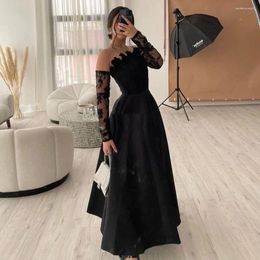 Party Dresses 5Noble Stapless Club Black Cocktail A Line Formal Lace Evening Off The Shoulder Lady Gown Women Prom Dress