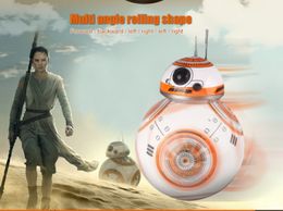 Wholesale Remote Control Toy Robot Funny Toy Space Star bb8 Figure Model Build Kit Smart Robot Dance Spinning Ball Light Toy Robot For boy Cartoon Robot Toy kids Toys