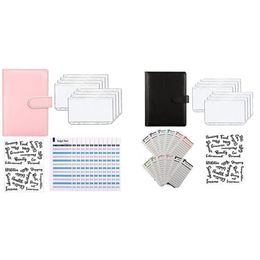 Gift Wrap A6 PU Leather Notebook Binder Budget 6 Ring Cash Budget Envelopes System 12 Pieces Expense Sheets241Z