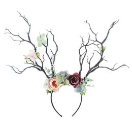 Christmas Decorations Antlers Headband Po Studio Sen Department Branch Dress Up Head Decor Accessories223f