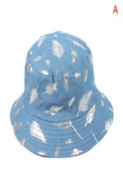 Female Tide Wild Doublesided Wear Top Hat Feather Bucket Hats Men039s Casual Couple Sun Visor9083113