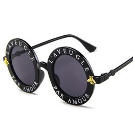 new sunglasses small bees round frame sunglasses men and women fashion glasses trend sunglasses UV400 229x