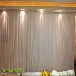 3m 6m white backdrop for any colors Party Curtain rainbow backdrop wedding Stage QERFORMANCE Background Drape Wall valane backclot241r