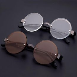 Sunglasses Retro Round Anti-fatigue Reading Glasses Women Men Tea Clear Lens Glass Presbyopia Frame Diopter 1 0-4 0260f