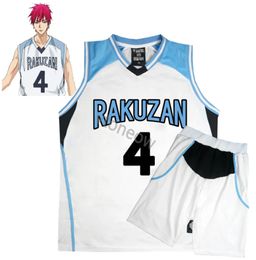 Cos designer t shirt Anime Kuroko no Basuke Basket costume Cosplay Rakuzan School Uniforms Akashi Seijuro Men Jersey Sportswear T-shirt Shorts